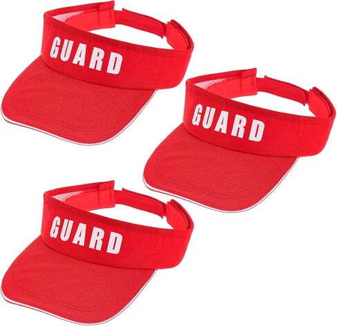6 Pcs Guard Visor Hat Professional Red Guard Hat Emergency Equipment Guard Flex Visor Hats for Men Women in Kuwait