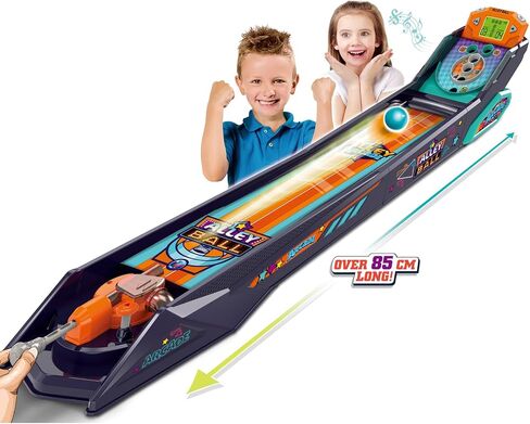 Alley Ball Game — Electronic Roll & Score Tabletop Arcade, Auto Scoring with Lights & Sound, Pull-Handle Launcher — 1-2 Players, Mini Arcade Game for Kids in Kuwait