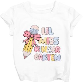 قميص اليوم الأول من المدرسة للأطفال الصغار: قميص في عصر ما قبل المدرسة للأطفال - تي شيرت لطيف للفتيات الصغيرات للعودة إلى المدرسة in Kuwait