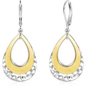 925 Sterling Silver Teardrop Dangle Earrings for Women Hammered Layer Drop Dangle Earrings Jewelry Hypoallergenic Boho Teardrop Leverback Dangle Earings for Jewelry Gifts in Saudi Arabia