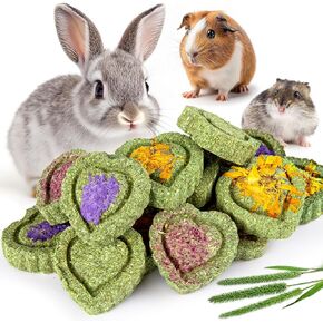 Sofier Rabbit Toys Bunny/Guinea Pig Toys Natural Timothy Hay Hamster Toys for Teeth Handmade Chews and Treats Apple Wood Sticks Chinchilla Rat in Kuwait