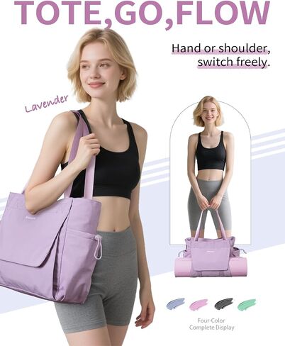 sportsnew Yoga Mat Bag Tote Yoga Gym Bags For Women Men with Waterproof Wet Pocket & Hook-and-loop, Quick Access Storage Yoga Mat Bag Carrier in Saudi Arabia