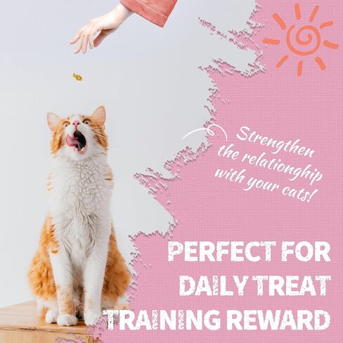 13.4 OZ Cat Treats, Cat Grass Treats, Natural Salmon Flavor Healthy Cat Snacks, Training Biscuits Treats for Cats, Catnip for Cats, Dental and Hairball Control Treats in Kuwait