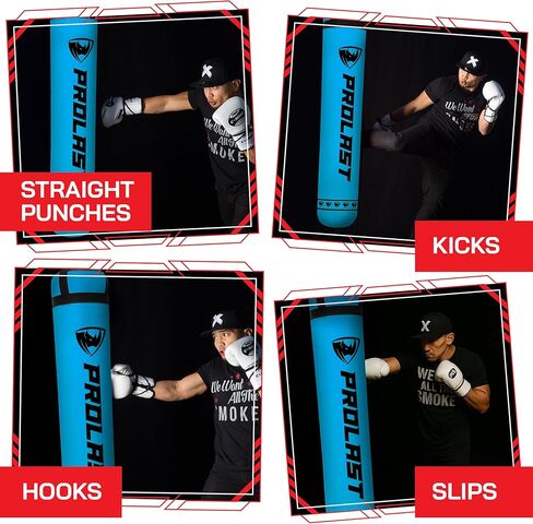 حقيبة ركل اللكم الثقيلة من برولاست للبالغين، الملاكمة، الفنون القتالية المختلطة، الفنون القتالية، الملاكمة التايلاندية، معدات تدريب القوة، مملوءة/غير مملوءة، 6 أقدام، 150 رطل، شعار إصدار خاص in Kuwait