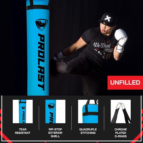 حقيبة ركل اللكم الثقيلة من برولاست للبالغين، الملاكمة، الفنون القتالية المختلطة، الفنون القتالية، الملاكمة التايلاندية، معدات تدريب القوة، مملوءة/غير مملوءة، 6 أقدام، 150 رطل، شعار إصدار خاص in Kuwait