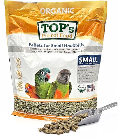 Top's Parrot Food Bird Beallets for Small Hookbills - Non GMO ، Peanut Soy & Corn Free ، USDA Organic Certified (10 £) in Kuwait