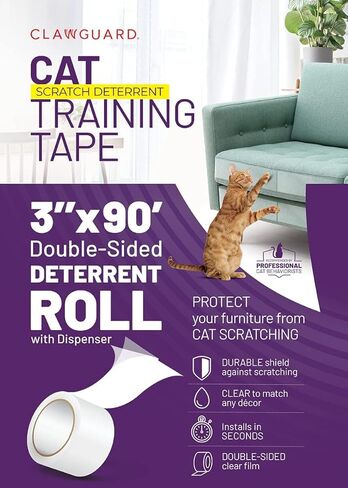 CLAWGUARD Bundle Pack – Dog Scratch Protection Tape Single-Sided 10 Pack Sheets and Cat Training Tape Anti Scratch Cat Deterrent Double-Sided 10 Pack Sheets. Dog & Cat Furniture Protector Pack in Saudi Arabia
