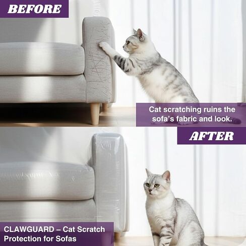 CLAWGUARD Bundle Pack – Dog Scratch Protection Tape Single-Sided 10 Pack Sheets and Cat Training Tape Anti Scratch Cat Deterrent Double-Sided 10 Pack Sheets. Dog & Cat Furniture Protector Pack in Saudi Arabia