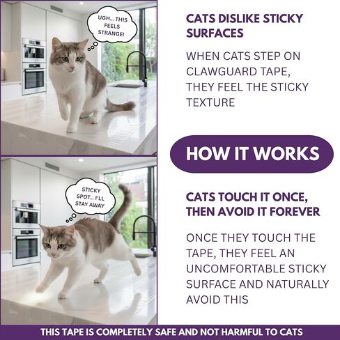 CLAWGUARD Bundle Pack – Dog Scratch Protection Tape Single-Sided 10 Pack Sheets and Cat Training Tape Anti Scratch Cat Deterrent Double-Sided 10 Pack Sheets. Dog & Cat Furniture Protector Pack in Saudi Arabia