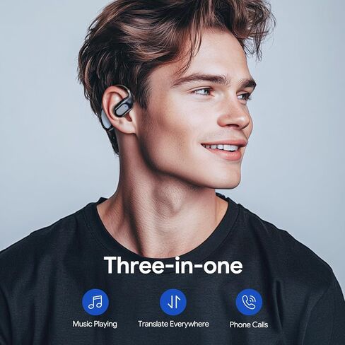 AI Language Translator Earbuds,Translator Earbuds Real Time with APP Compatible with iOS & Android,144-Language& Accents, Translation Device for Travel Business Learning, White in Saudi Arabia