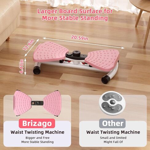 Waist Twister Ab Machine, 300 lbs Weight Capacity Anti-Slip Twist Board, Noiseless Exercise Equipment with Digital Display for Tracking Time, Reps & Calories, Home Gym Workout for Women and Men in Saudi Arabia