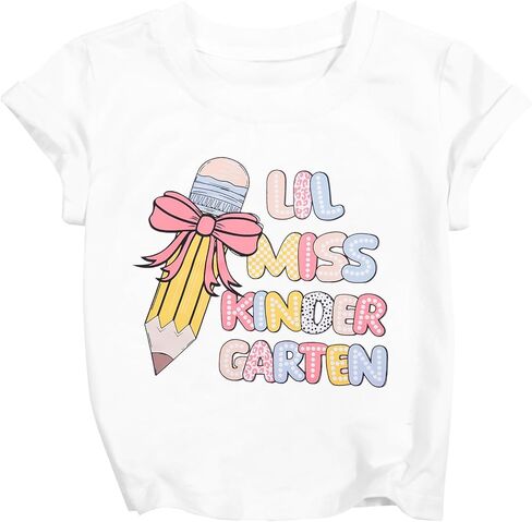 قميص اليوم الأول من المدرسة للأطفال الصغار: قميص في عصر ما قبل المدرسة للأطفال - تي شيرت لطيف للفتيات الصغيرات للعودة إلى المدرسة in Kuwait