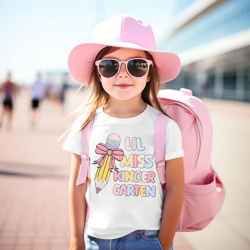 قميص اليوم الأول من المدرسة للأطفال الصغار: قميص في عصر ما قبل المدرسة للأطفال - تي شيرت لطيف للفتيات الصغيرات للعودة إلى المدرسة in Kuwait