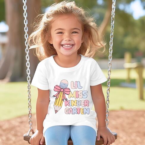 قميص اليوم الأول من المدرسة للأطفال الصغار: قميص في عصر ما قبل المدرسة للأطفال - تي شيرت لطيف للفتيات الصغيرات للعودة إلى المدرسة in Kuwait