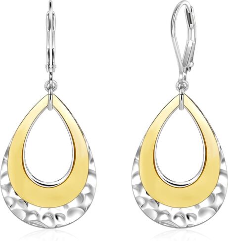925 Sterling Silver Teardrop Dangle Earrings for Women Hammered Layer Drop Dangle Earrings Jewelry Hypoallergenic Boho Teardrop Leverback Dangle Earings for Jewelry Gifts in Saudi Arabia