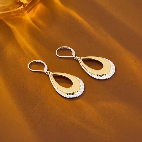 925 Sterling Silver Teardrop Dangle Earrings for Women Hammered Layer Drop Dangle Earrings Jewelry Hypoallergenic Boho Teardrop Leverback Dangle Earings for Jewelry Gifts in Saudi Arabia