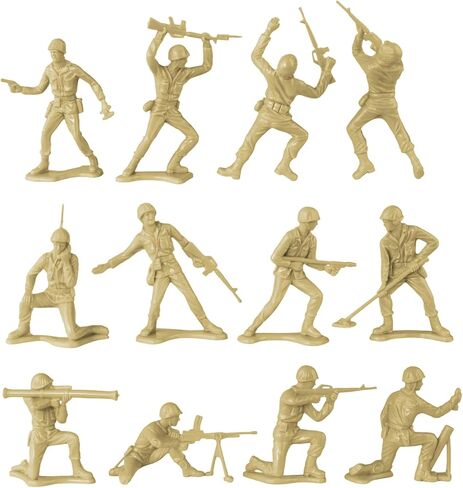 Timmee Plastic Army Men Men Playicet - OD Green 26pc Made in USA in Saudi Arabia