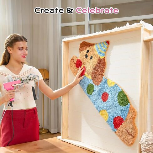 besgeer rug tufting بندقية مع مجموعة سجادة تقطيع-قطة سجادة-توت-غون مع القبلة ، 2 في 1 حلقة مقطوعة السجاد بندقية ونحت كليبرز ، طقم آلة صانع البساط والقطط والقطعة والغزل （الزيتون الأسود） in Kuwait