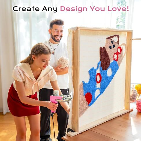 besgeer rug tufting بندقية مع مجموعة سجادة تقطيع-قطة سجادة-توت-غون مع القبلة ، 2 في 1 حلقة مقطوعة السجاد بندقية ونحت كليبرز ، طقم آلة صانع البساط والقطط والقطعة والغزل （الزيتون الأسود） in Kuwait