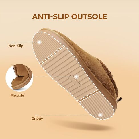 DREAM PAIRS Men's Fuzzy Cozy Slippers Genuine Suede Indoor Outdoor Home Comfy Winter Cute Warm Memory Foam Furry Shoes in Saudi Arabia