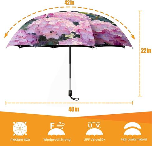 Small Travel Compact Windproof Automatic Folding Umbrella for Rain and Wind, Portable UV Shade Sun Umbrella for Women in Saudi Arabia