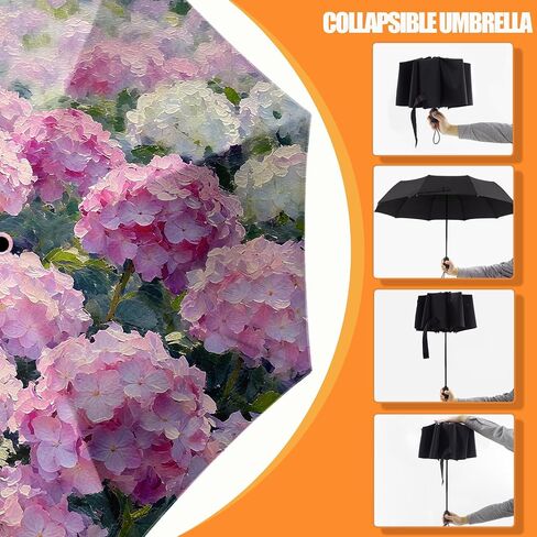 Small Travel Compact Windproof Automatic Folding Umbrella for Rain and Wind, Portable UV Shade Sun Umbrella for Women in Saudi Arabia