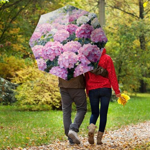 Small Travel Compact Windproof Automatic Folding Umbrella for Rain and Wind, Portable UV Shade Sun Umbrella for Women in Saudi Arabia
