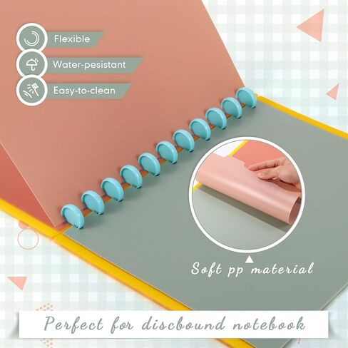 6 Sets 5 Tab Note Taking System Discbound Tab Dividers 8.5 x 11 Inch Letter Size Plastic Dividers Multicolor 5 Colors for Office Subject Document (Dream Color) in Kuwait