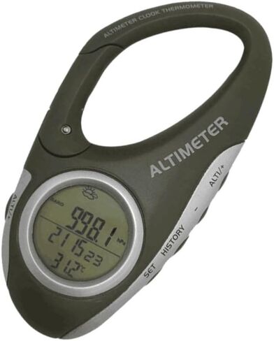 Sosoport Weather Barometer Altimeter for Hiking Portable Thermometer Carabiner Design in Saudi Arabia
