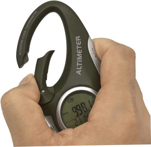 Sosoport Weather Barometer Altimeter for Hiking Portable Thermometer Carabiner Design in Saudi Arabia
