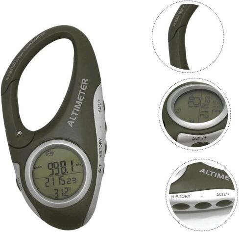 Sosoport Weather Barometer Altimeter for Hiking Portable Thermometer Carabiner Design in Saudi Arabia