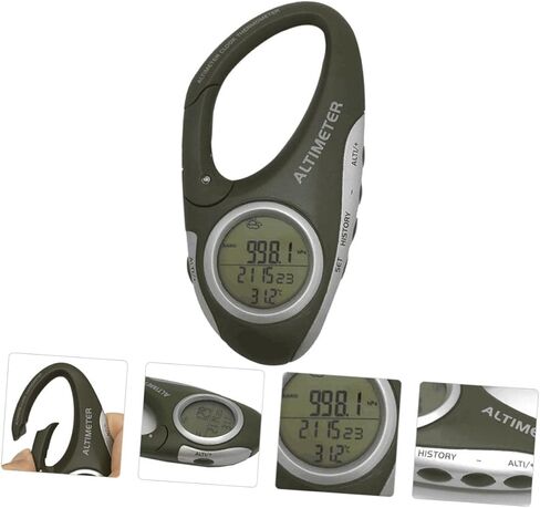 Sosoport Weather Barometer Altimeter for Hiking Portable Thermometer Carabiner Design in Saudi Arabia