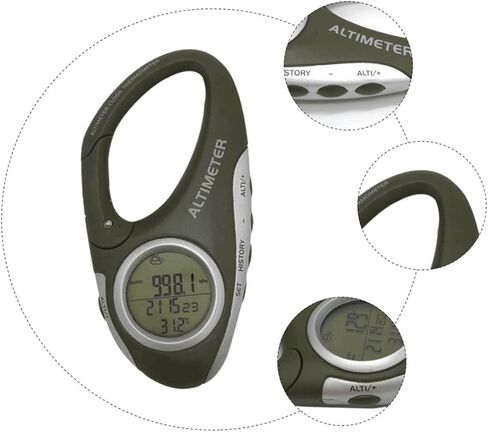 Sosoport Weather Barometer Altimeter for Hiking Portable Thermometer Carabiner Design in Saudi Arabia