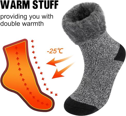 Thermal Socks for Men, Winter Warm Socks Mens for Cold Weather Extreme Temperatures in Kuwait