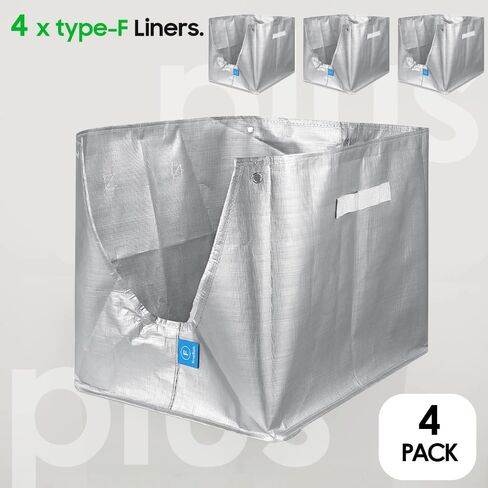 4 Pack Litter Box Liners F Compatible with Flip Litter Box Liner Type F, Reusable Liner Type-F with Carrying Handles in Saudi Arabia