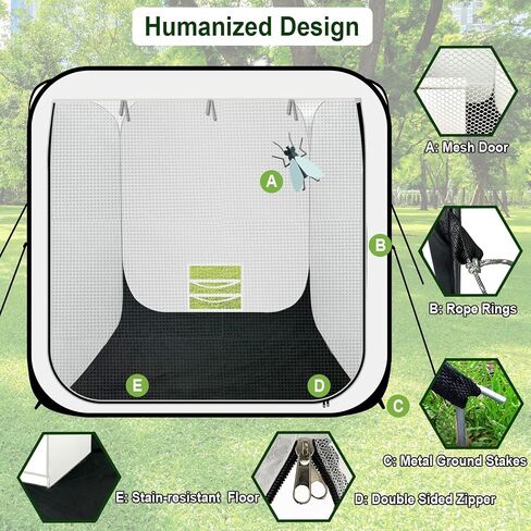CooTentler Pop Up Paint Booth 6x6x6ft Portable Spray Tent with Black Floor, Mesh Door and Mesh Window for Furniture, Auto Parts & Other Items Painting Works in Saudi Arabia