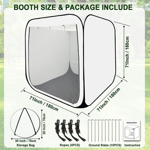 CooTentler Pop Up Paint Booth 6x6x6ft Portable Spray Tent with Black Floor, Mesh Door and Mesh Window for Furniture, Auto Parts & Other Items Painting Works in Saudi Arabia
