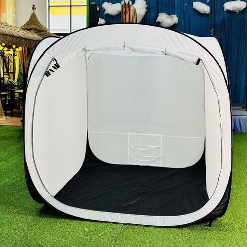 CooTentler Pop Up Paint Booth 6x6x6ft Portable Spray Tent with Black Floor, Mesh Door and Mesh Window for Furniture, Auto Parts & Other Items Painting Works in Saudi Arabia