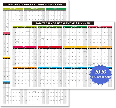 2025-2026 Calendar - 11 x 17 Inches，Full desk and wall calendar 12 moth, 2 Sided Vertical and Horizontal Reversible,July 2025 to June 2026 (2 Cardstock) in Saudi Arabia