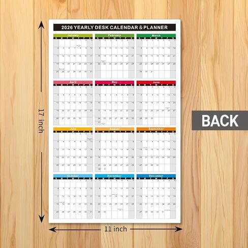 2025-2026 Calendar - 11 x 17 Inches，Full desk and wall calendar 12 moth, 2 Sided Vertical and Horizontal Reversible,July 2025 to June 2026 (2 Cardstock) in Saudi Arabia