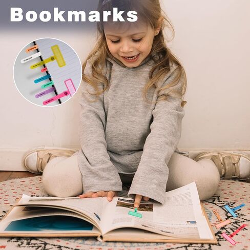 2 شرائط القراءة الموجهة حزمة ، أدوات عسر القراءة للأطفال ، تراكبات نصية ملونة للقراء الأوائل ، تمييز تتبع إصبع ADHD (12 جهازًا - 8 صولج و 4 حلقات قابلة للإزالة) in Kuwait