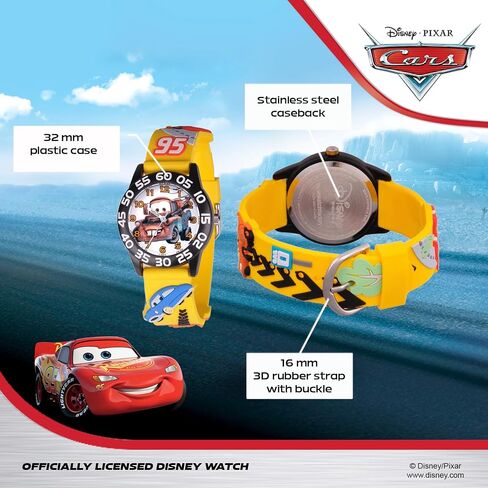 Disney Cars Kids' Plastic Time Teacher Analog Quartz Nylon Strap Watch in Saudi Arabia