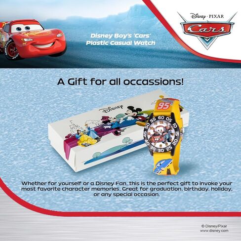 Disney Cars Kids' Plastic Time Teacher Analog Quartz Nylon Strap Watch in Saudi Arabia