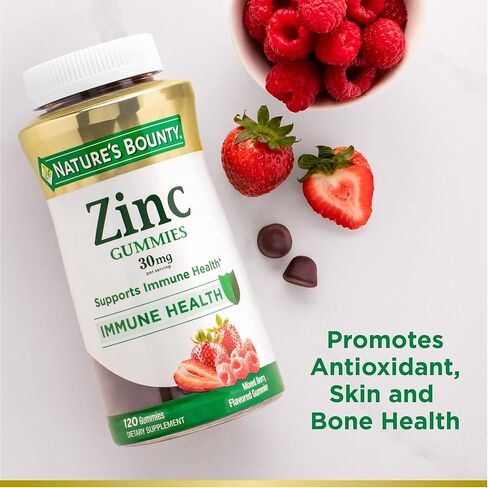 Nature's Bounty Zinc Gummies by Nature's Bounty 30mg 70 Mixed Berry Flavored Gummies, 70 Count in Saudi Arabia