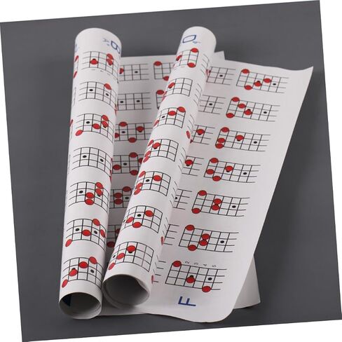 1Pc Mandolin Chord Chart Plate Paper Diagram Practice Guide for Beginners Lightweight Mandolin Training Tool Chords Reference in Saudi Arabia