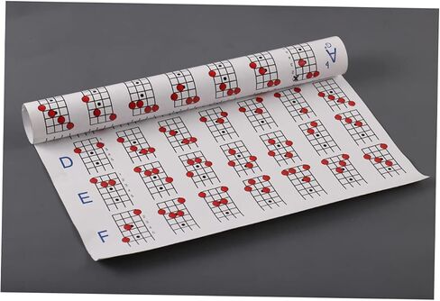 1Pc Mandolin Chord Chart Plate Paper Diagram Practice Guide for Beginners Lightweight Mandolin Training Tool Chords Reference in Saudi Arabia