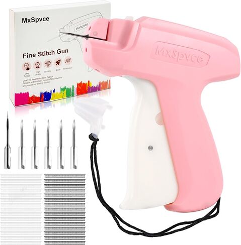 Fine Stitch Gun for Clothes,Stitch Gun Quick Clothing Fixer, Tagging Gun for Clothing,Sewing Kit-Includes 6 Needle,1500 Black Fasteners&1500 White Fasteners(0.18inch) Purple in Saudi Arabia