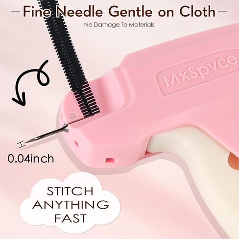 Fine Stitch Gun for Clothes,Stitch Gun Quick Clothing Fixer, Tagging Gun for Clothing,Sewing Kit-Includes 6 Needle,1500 Black Fasteners&1500 White Fasteners(0.18inch) Purple in Saudi Arabia