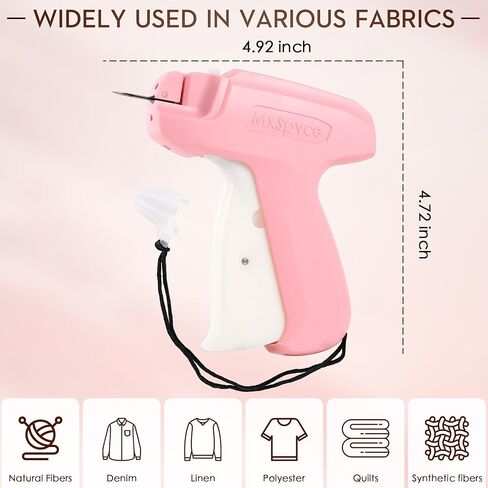 Fine Stitch Gun for Clothes,Stitch Gun Quick Clothing Fixer, Tagging Gun for Clothing,Sewing Kit-Includes 6 Needle,1500 Black Fasteners&1500 White Fasteners(0.18inch) Purple in Saudi Arabia