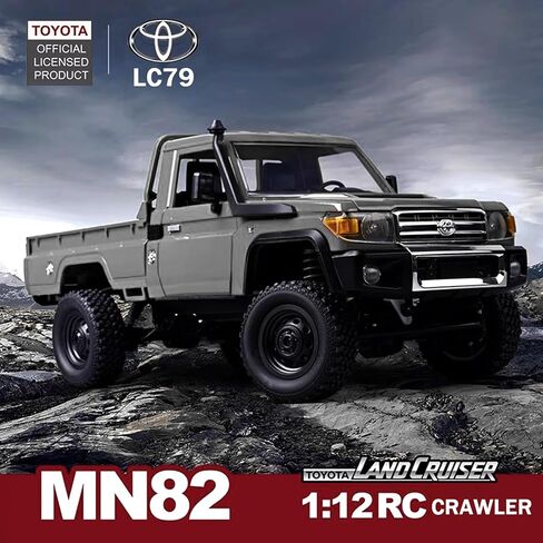 1/12 Scale RC Crawler, MN-82S LC79 RTR RC Truck 4x4 Off Road Vehicles 2.4GHz RC Rock Crawler Car with LED Lights, 7.4V 1200mAh Battery for Adults Hobby Toys (Black) in Saudi Arabia
